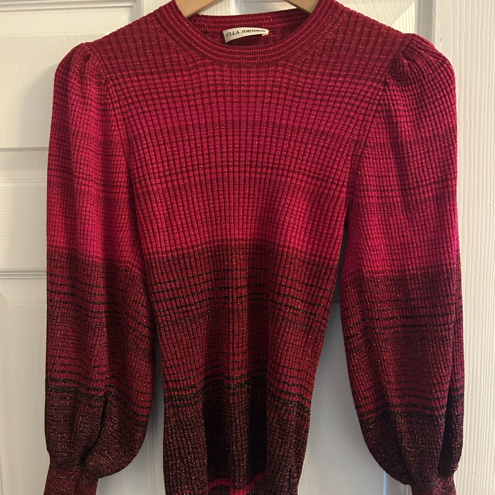 Ulla Johnson ombré pink sparkly top XS